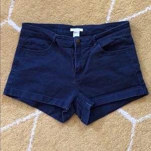 Navy Jean Shorts